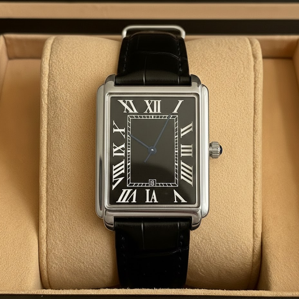 Classic Square | Men's Dress Watch with Roman Numerals & Adjustable Strap | Elegant Timepiece for Any Occasion 10