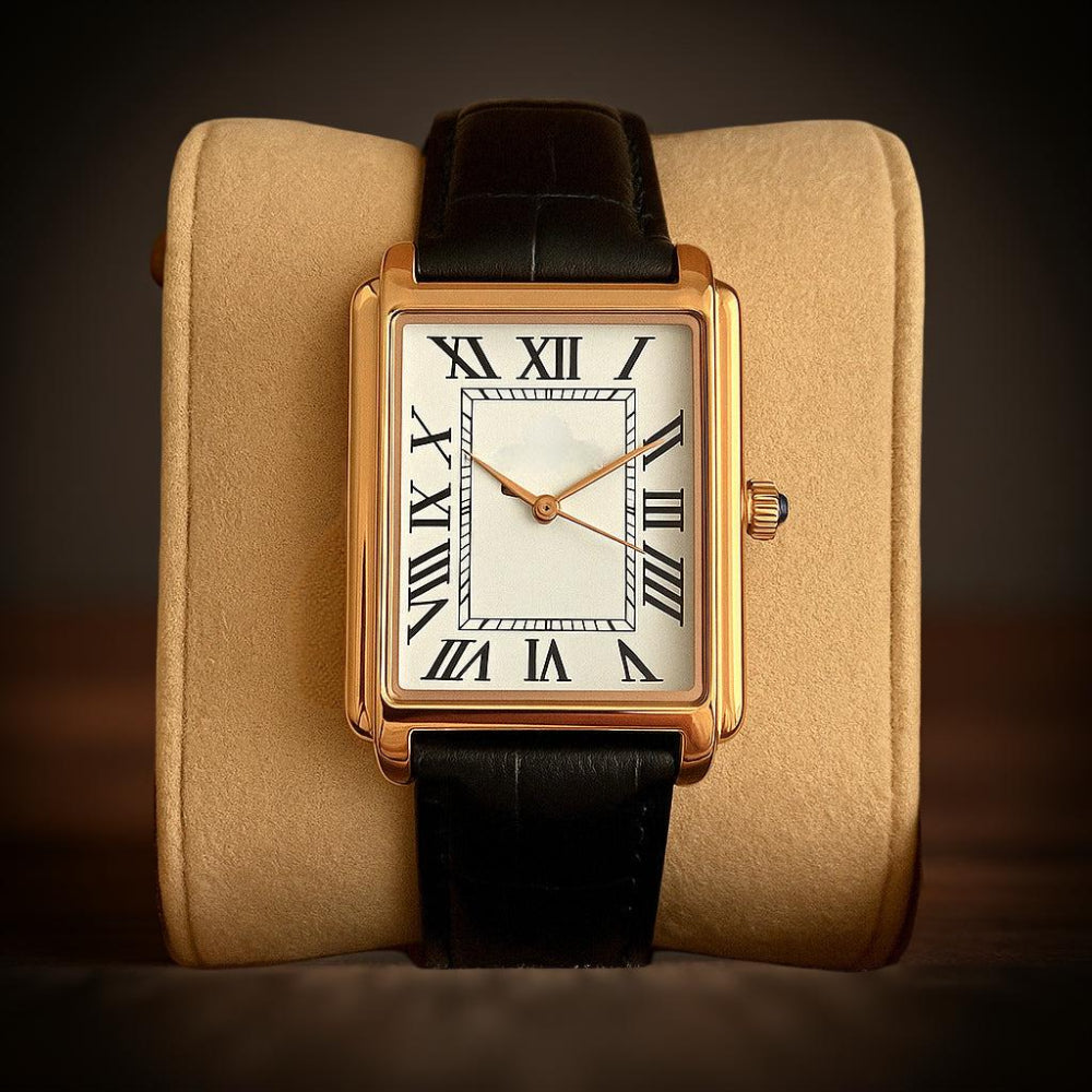 Classic Square | Men's Dress Watch with Roman Numerals & Adjustable Strap | Elegant Timepiece for Any Occasion 6