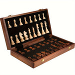 Classic Wooden Chess Set | Foldable Tournament Board with Storage | Handcrafted Pieces for Strategic Play 7