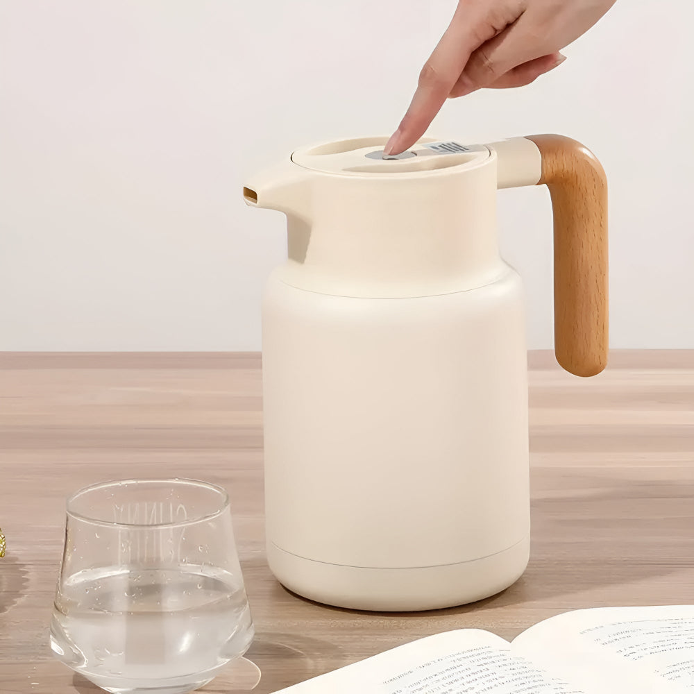 Classic Wooden Handle Carafe with Insulation | Elegant Design for Hot and Cold Drinks 6