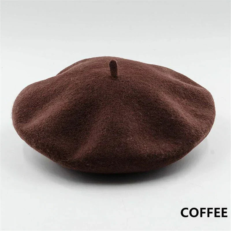 Classic Wool Beret | Stylish Black Beret Hat with Stretchy Fit | Timeless Accessory for Winter Warmth 5