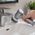 Shower Scrubber Electric, Cordless Spin Scrubber with 6 Brush Heads for Tile and Grout, Waterproof Bathroom Scrubber