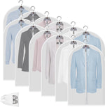 Clear Garment Storage Bags | Durable PEVA Material with Full-Length Zipper | 12-Pack for Dust and Moisture Protection 0