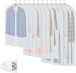 Clear Garment Storage Bags | Durable PEVA Material with Full-Length Zipper | 12-Pack for Dust and Moisture Protection 1