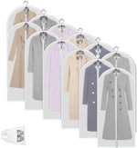 Clear Garment Storage Bags | Durable PEVA Material with Full-Length Zipper | 12-Pack for Dust and Moisture Protection 3