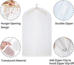 Clear Garment Storage Bags | Durable PEVA Material with Full-Length Zipper | 12-Pack for Dust and Moisture Protection 6