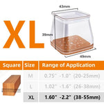 Clear Silicone Chair Leg Caps with Integrated Felt Pads for Smooth Sliding 11