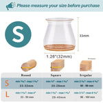 Clear Silicone Chair Leg Caps with Integrated Felt Pads for Smooth Sliding 7