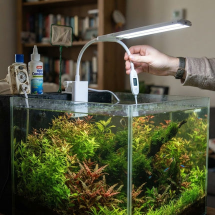 Aquarium Light with Timer, Full Spectrum LED Aquarium Light with 36 LEDs, Aquarium Plant Light for Planted Fish Tanks