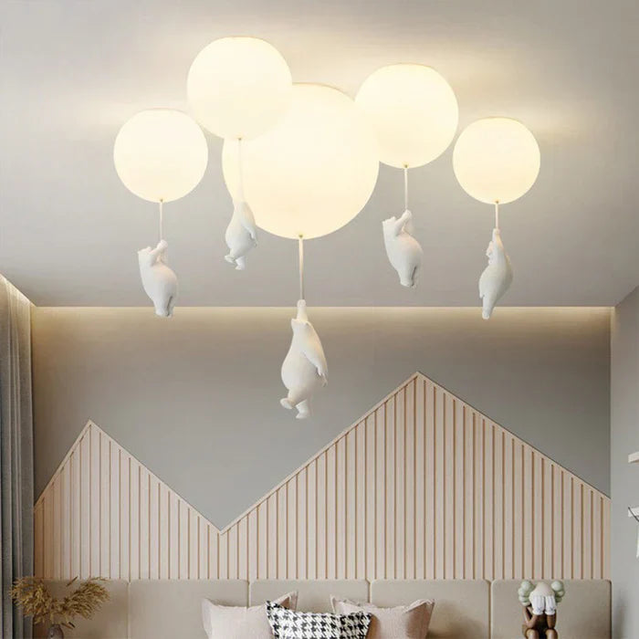 CloudBear | Children's Ceiling Lamp with Unique Bear & Balloon Design | Playful Lighting for Enchanting Spaces 4