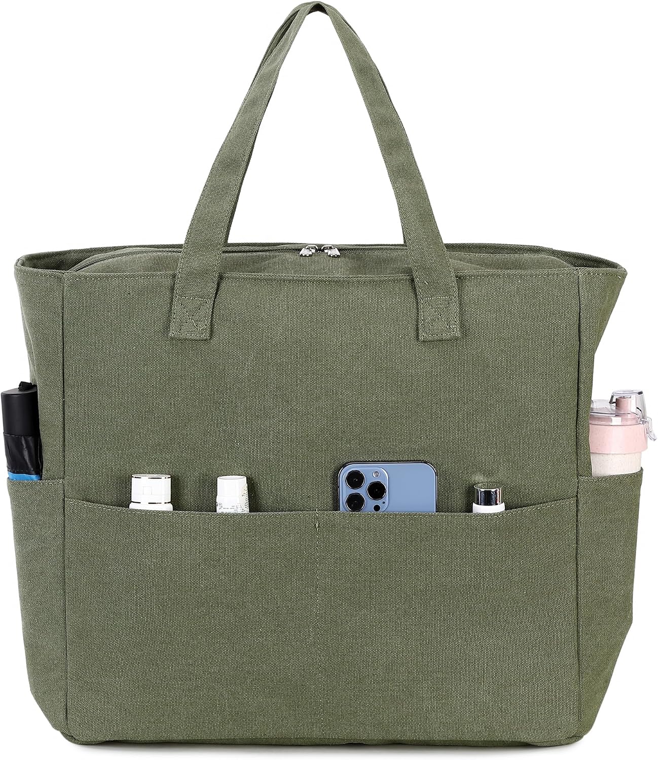 Coastal Collection | Large Beach Tote Bag with Waterproof Pocket & Zipper | Versatile for Travel and Gym 14