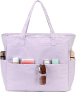 Coastal Collection | Large Beach Tote Bag with Waterproof Pocket & Zipper | Versatile for Travel and Gym 16