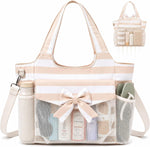 Coastal Collection | Large Beach Tote Bag with Waterproof Pocket & Zipper | Versatile for Travel and Gym 17