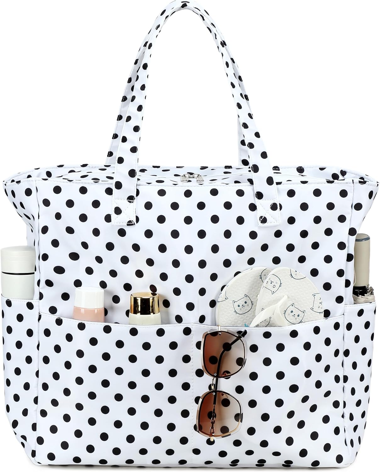 Coastal Collection | Large Beach Tote Bag with Waterproof Pocket & Zipper | Versatile for Travel and Gym 23