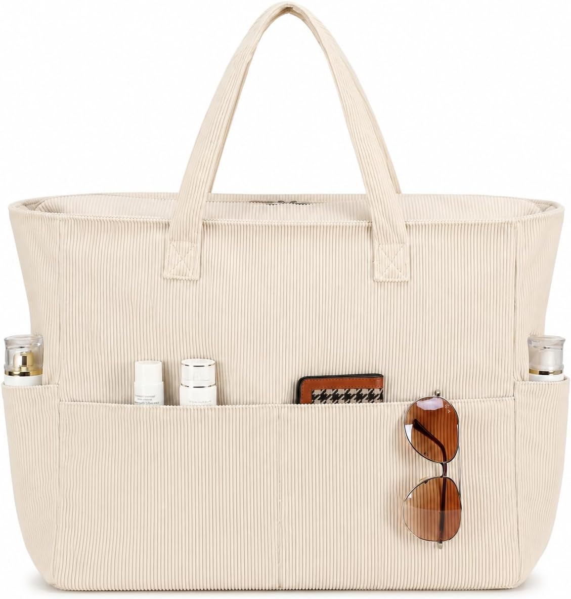 Coastal Collection | Large Beach Tote Bag with Waterproof Pocket & Zipper | Versatile for Travel and Gym 27