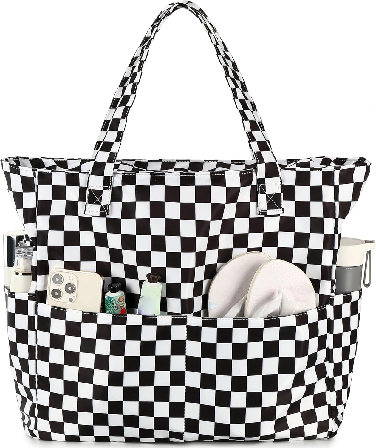 Coastal Collection | Large Beach Tote Bag with Waterproof Pocket & Zipper | Versatile for Travel and Gym 29