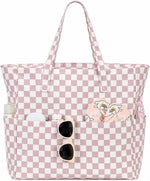 Coastal Collection | Large Beach Tote Bag with Waterproof Pocket & Zipper | Versatile for Travel and Gym 32