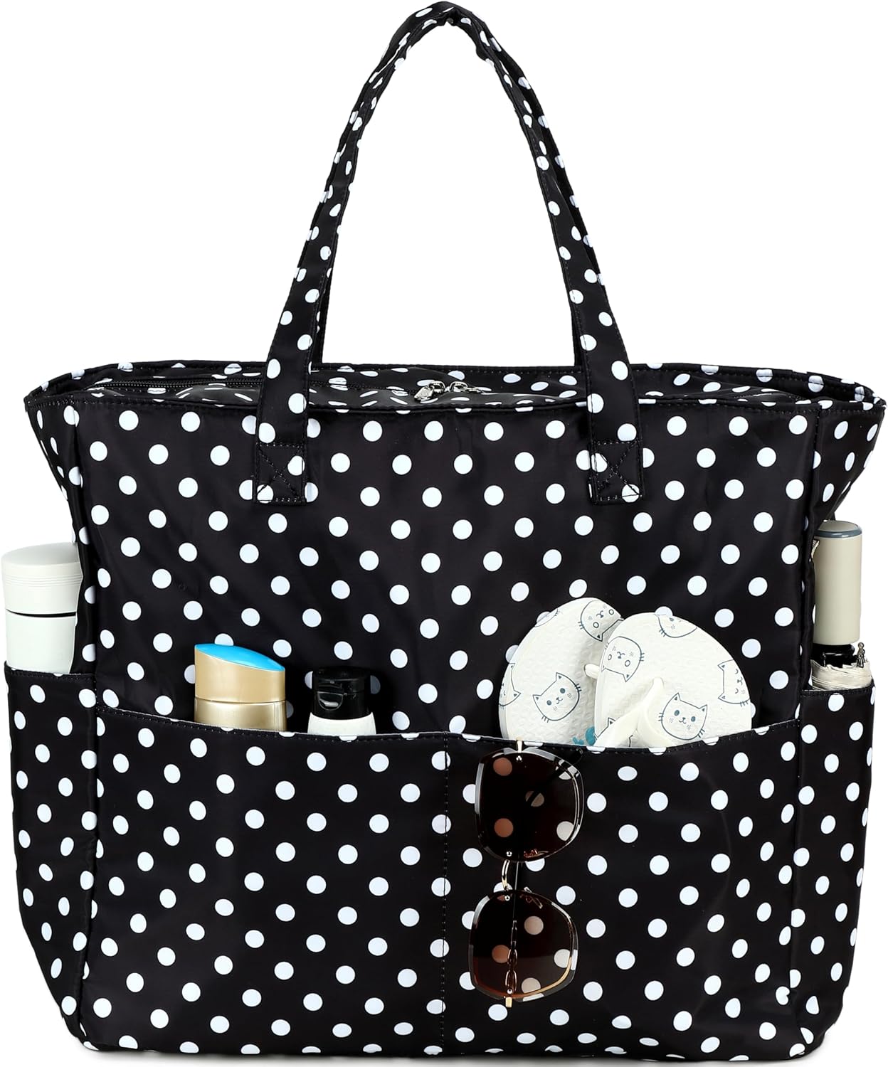 Coastal Collection | Large Beach Tote Bag with Waterproof Pocket & Zipper | Versatile for Travel and Gym 34