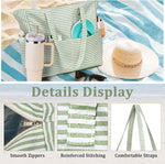 Coastal Collection | Large Beach Tote Bag with Waterproof Pocket & Zipper | Versatile for Travel and Gym 4