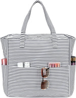 Coastal Collection | Large Beach Tote Bag with Waterproof Pocket & Zipper | Versatile for Travel and Gym 46