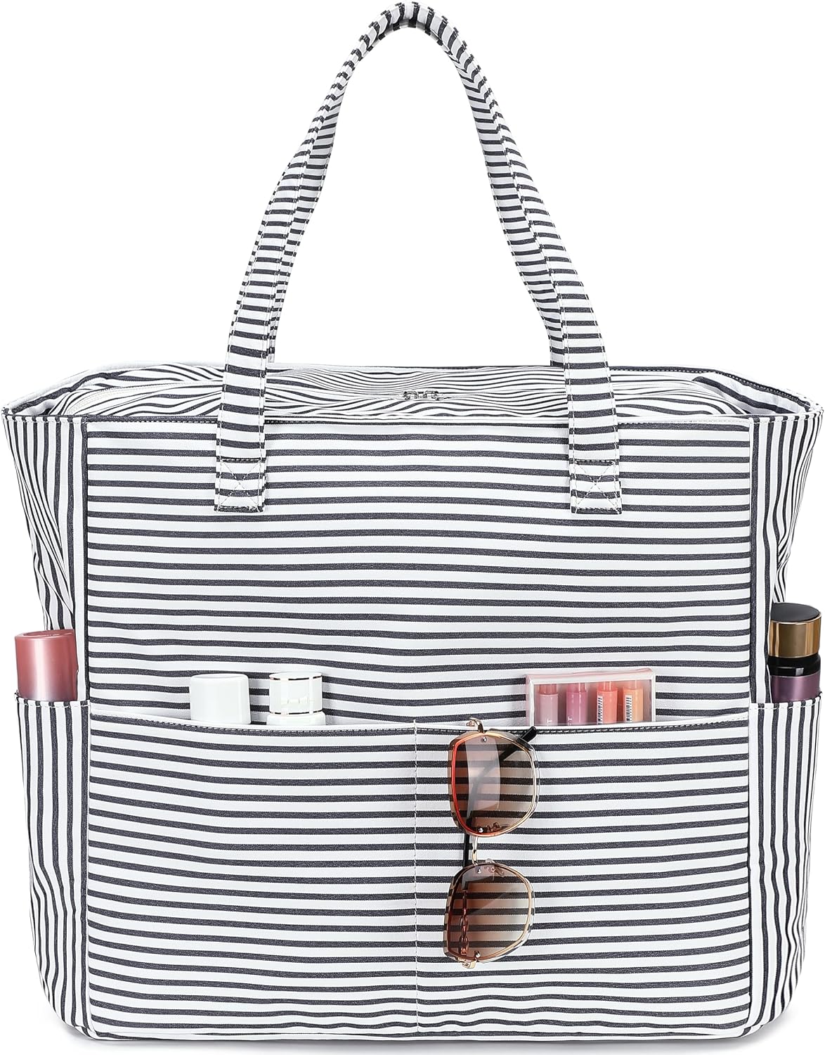 Coastal Collection | Large Beach Tote Bag with Waterproof Pocket & Zipper | Versatile for Travel and Gym 46