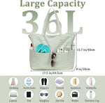 Coastal Collection | Large Beach Tote Bag with Waterproof Pocket & Zipper | Versatile for Travel and Gym 5