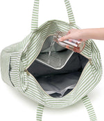 Coastal Collection | Large Beach Tote Bag with Waterproof Pocket & Zipper | Versatile for Travel and Gym 8