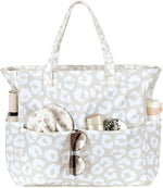 Coastal Collection | Large Beach Tote Bag with Waterproof Pocket & Zipper | Versatile for Travel and Gym 9