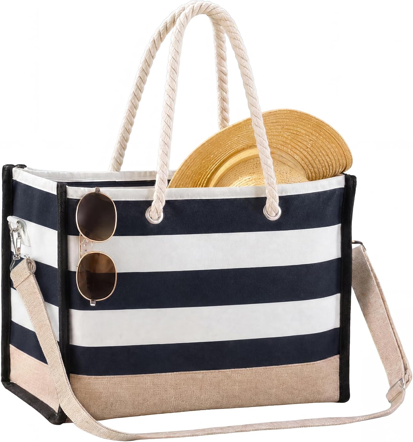 Coastal Escape | Large Waterproof Beach Tote Bag with Sandproof Design for Organized Outdoor Fun 0