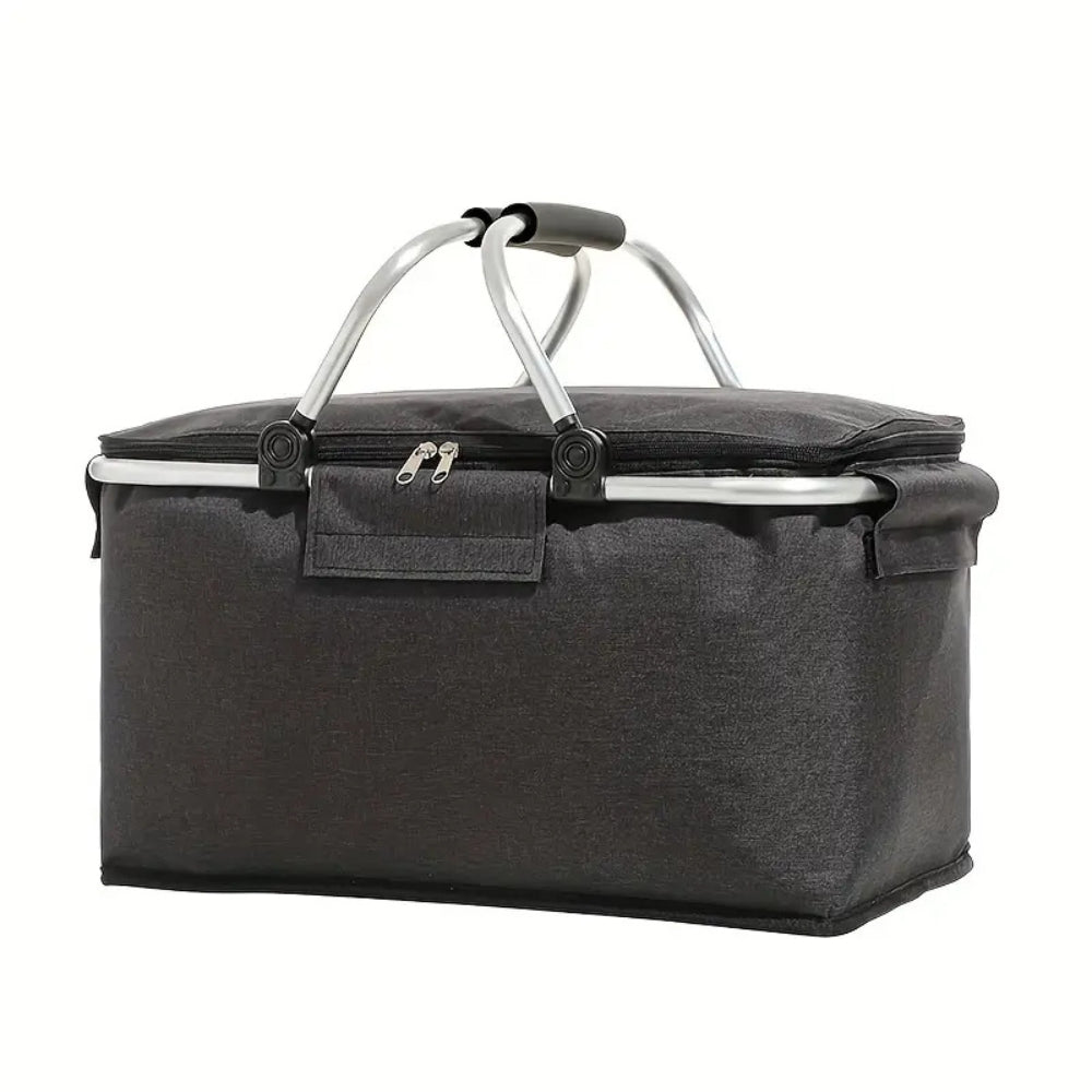 Collapsible Picnic Basket with Waterproof Lining | 18L Capacity for Outdoor Adventures 0