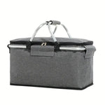Collapsible Picnic Basket with Waterproof Lining | 18L Capacity for Outdoor Adventures 7