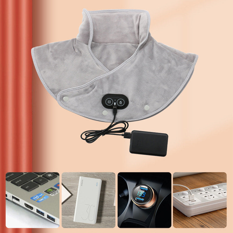 ComfortEase | Electric Neck and Shoulder Heating Pad with Vibration | Ergonomic Design for Pain Relief 5