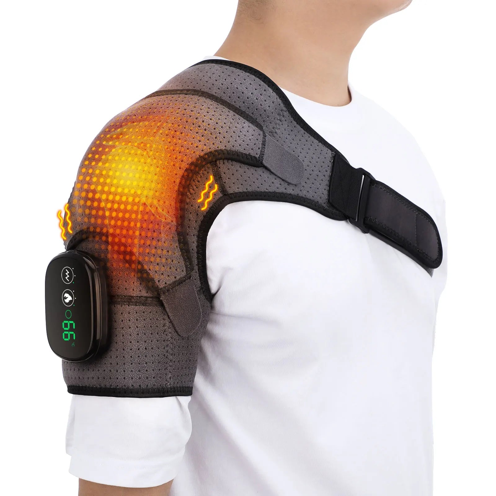 ComfortEase | Heated Shoulder Support with Adjustable Warmth & Vibration | Ergonomic Design for Daily Relief 11