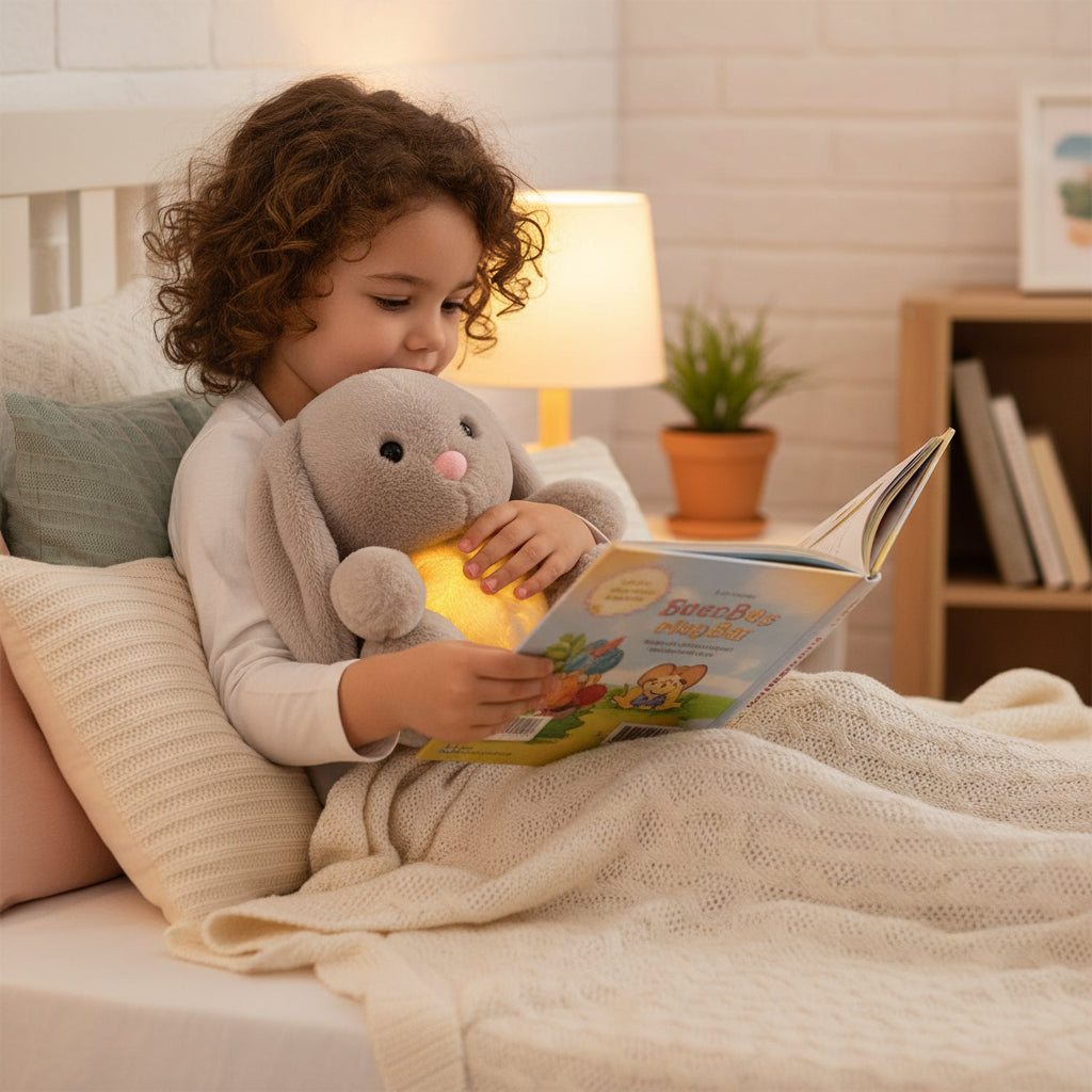 Comfort Companion | Breathing Plush Bunny Stuffed Animal with Soothing Movement | Relaxation Aid for All Ages 0