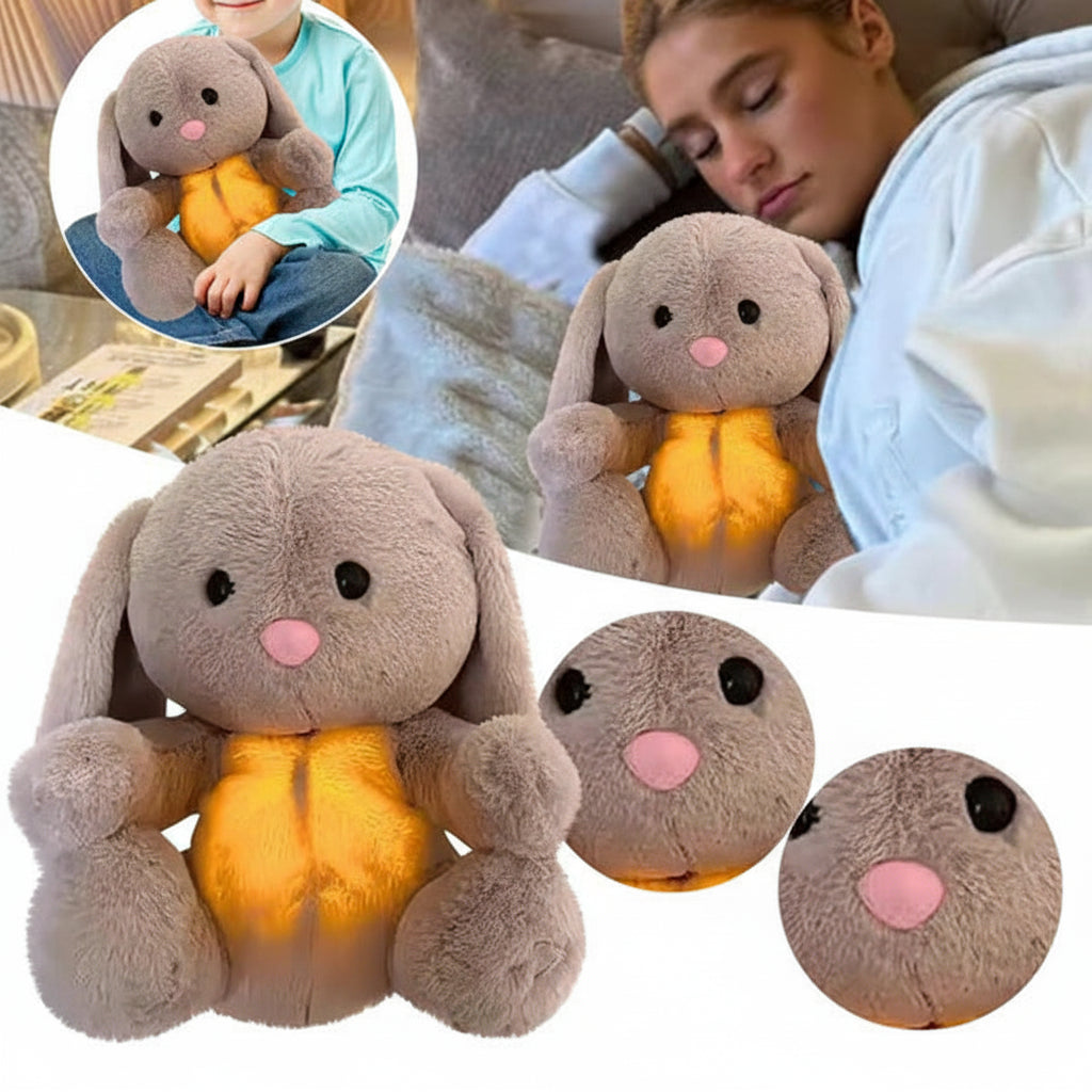 Comfort Companion | Breathing Plush Bunny Stuffed Animal with Soothing Movement | Relaxation Aid for All Ages 6