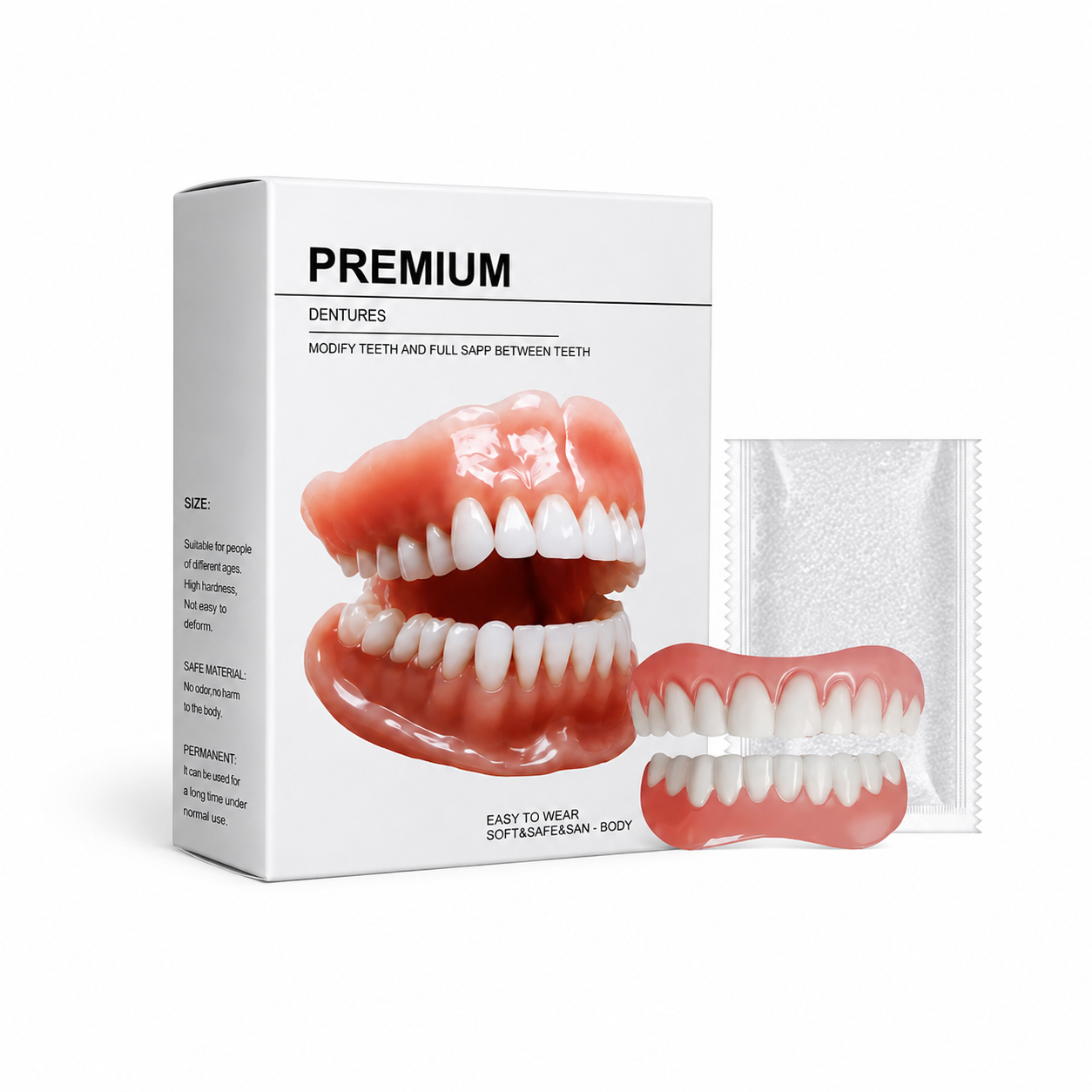 Comfort Dentures | Silicone Temporary Dentures Set with Easy Boil-and-Bite Design | Natural-Looking Smile Enhancement 2
