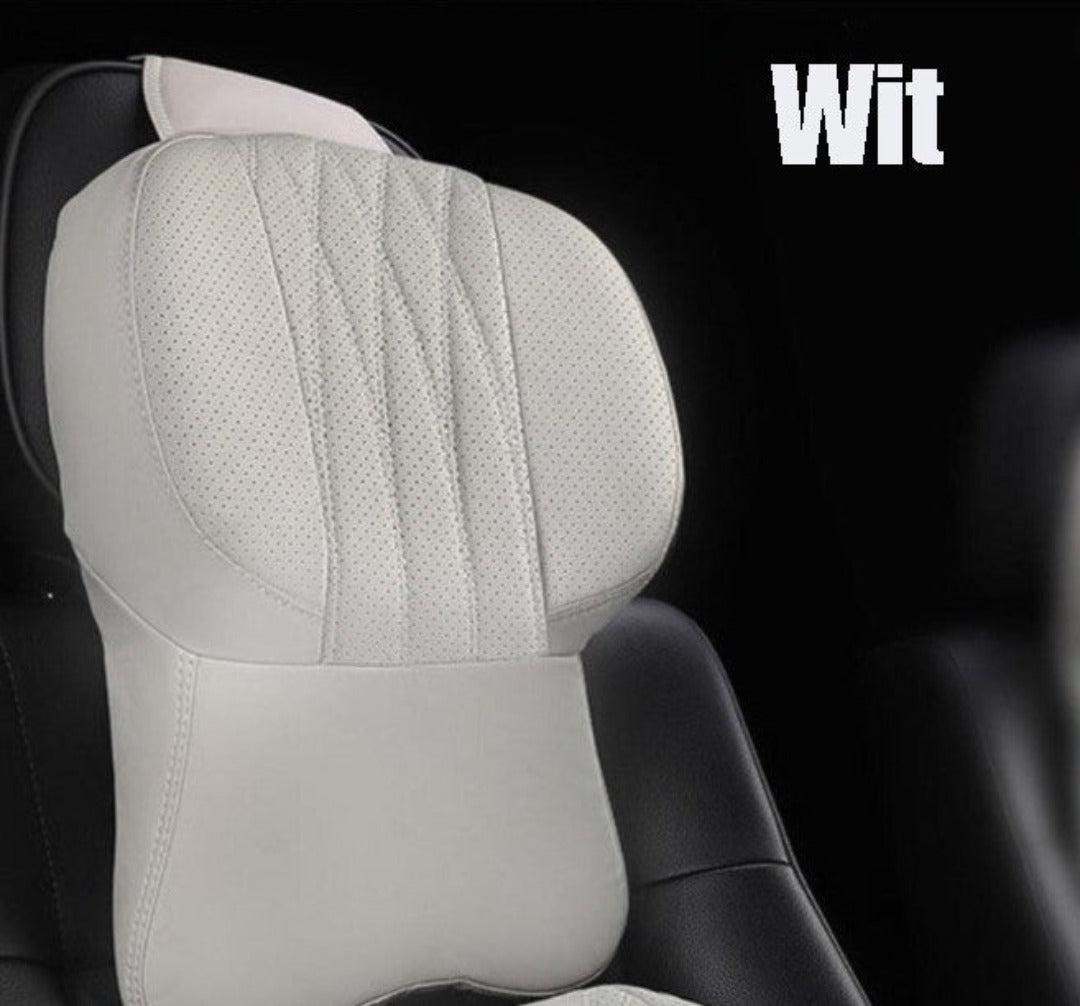 Comfort Drive | Ergonomic Memory Foam Neck Pillow with Soft Leather Cover | Universal Fit for Relaxed Travel 9