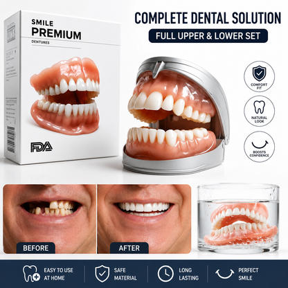 Comfort Fit | Boil and Bite Denture Kit for Adults with Customizable Fit | Natural Appearance for Everyday Confidence 1