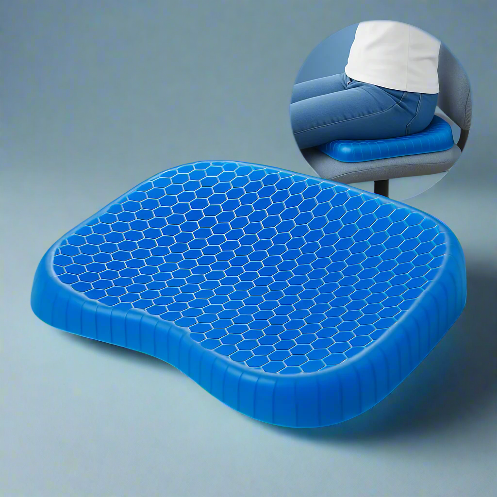Comfort Gel | Seat Cushion with Ergonomic Design for Tailbone Pain Relief | Lightweight & Portable Support 0