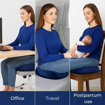 Comfort Relief | Donut Seat Cushion with Memory Foam & Washable Cover for Tailbone Pain 2