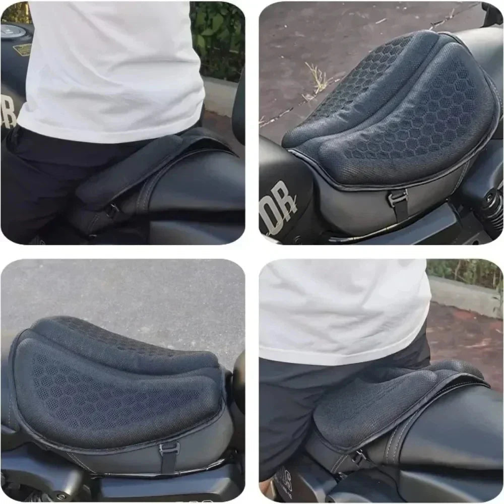 Comfort Ride | Motorcycle Seat Cushion with 3D Honeycomb Design for Enhanced Comfort 4