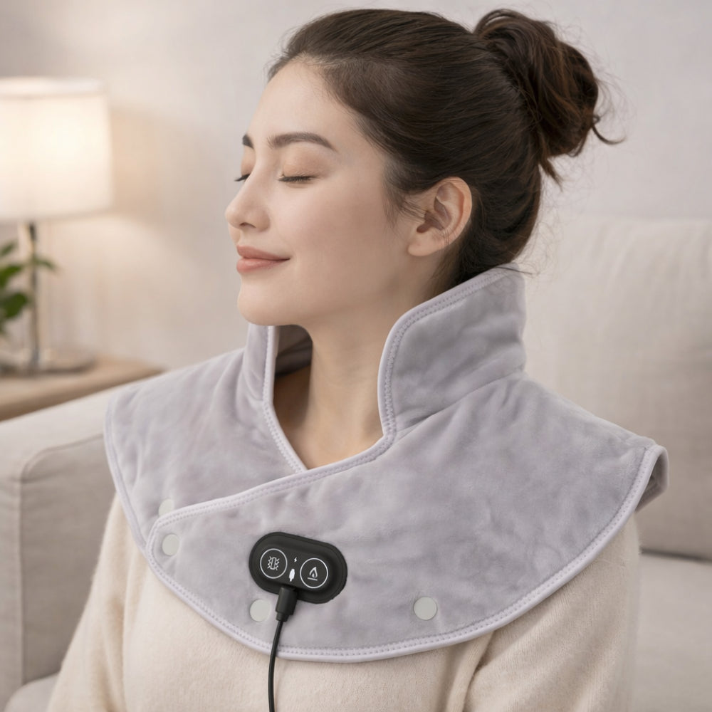 Comfort Wrap | Electric Neck Heating Pad with Vibration Massage | USB-Powered for Soothing Relief 0