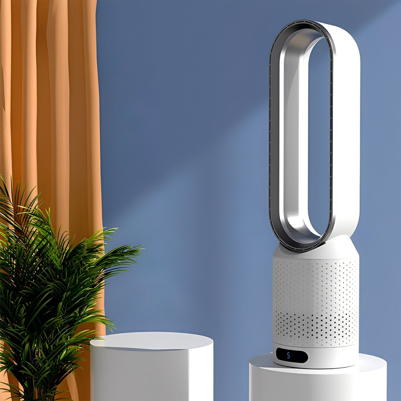 Compact Air Circulator Fan | Bladeless Design with Remote Control | Quiet Operation for Home Comfort 0
