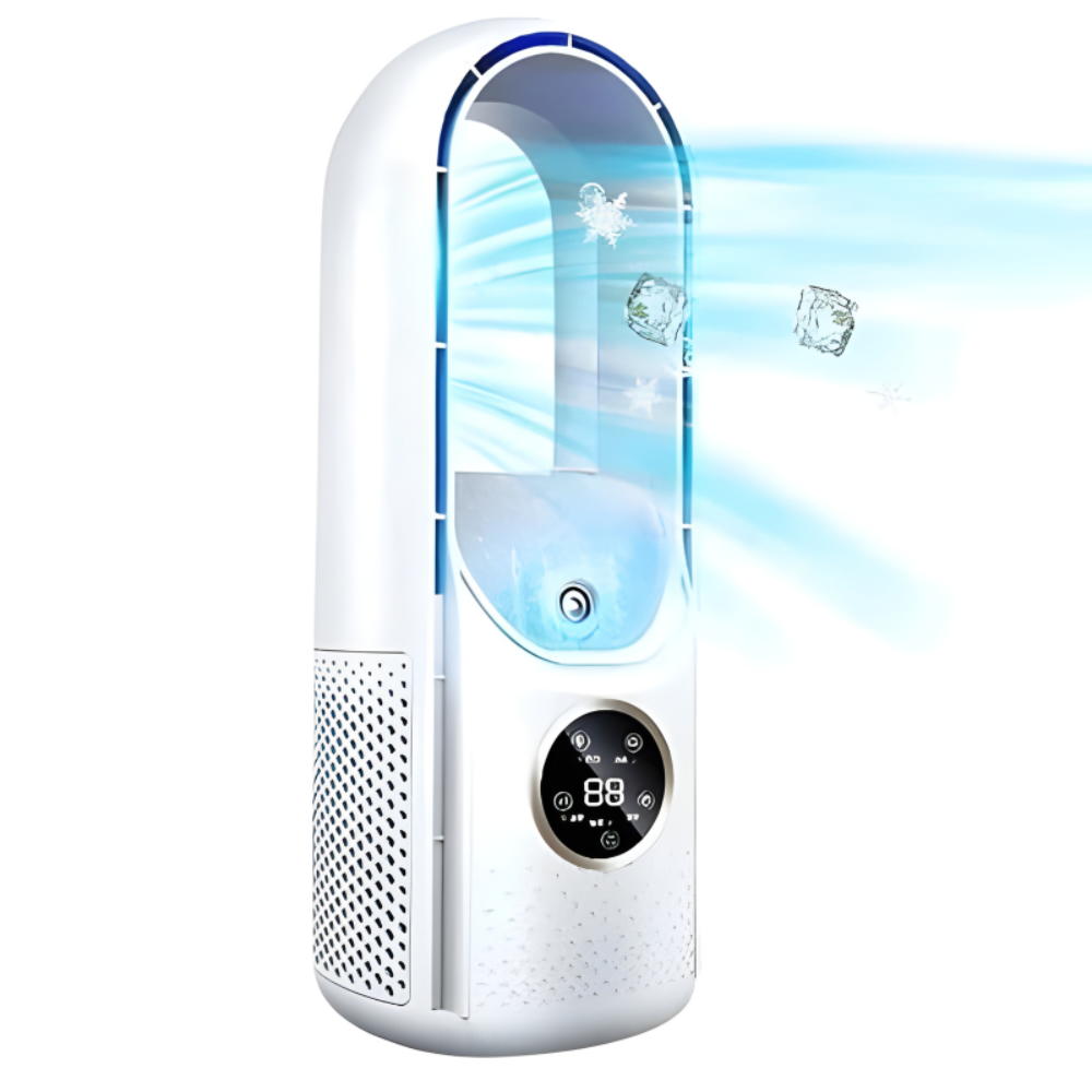 Compact Bladeless Portable Air Conditioner with Quiet Operation | Ideal for Bedrooms and Offices 0