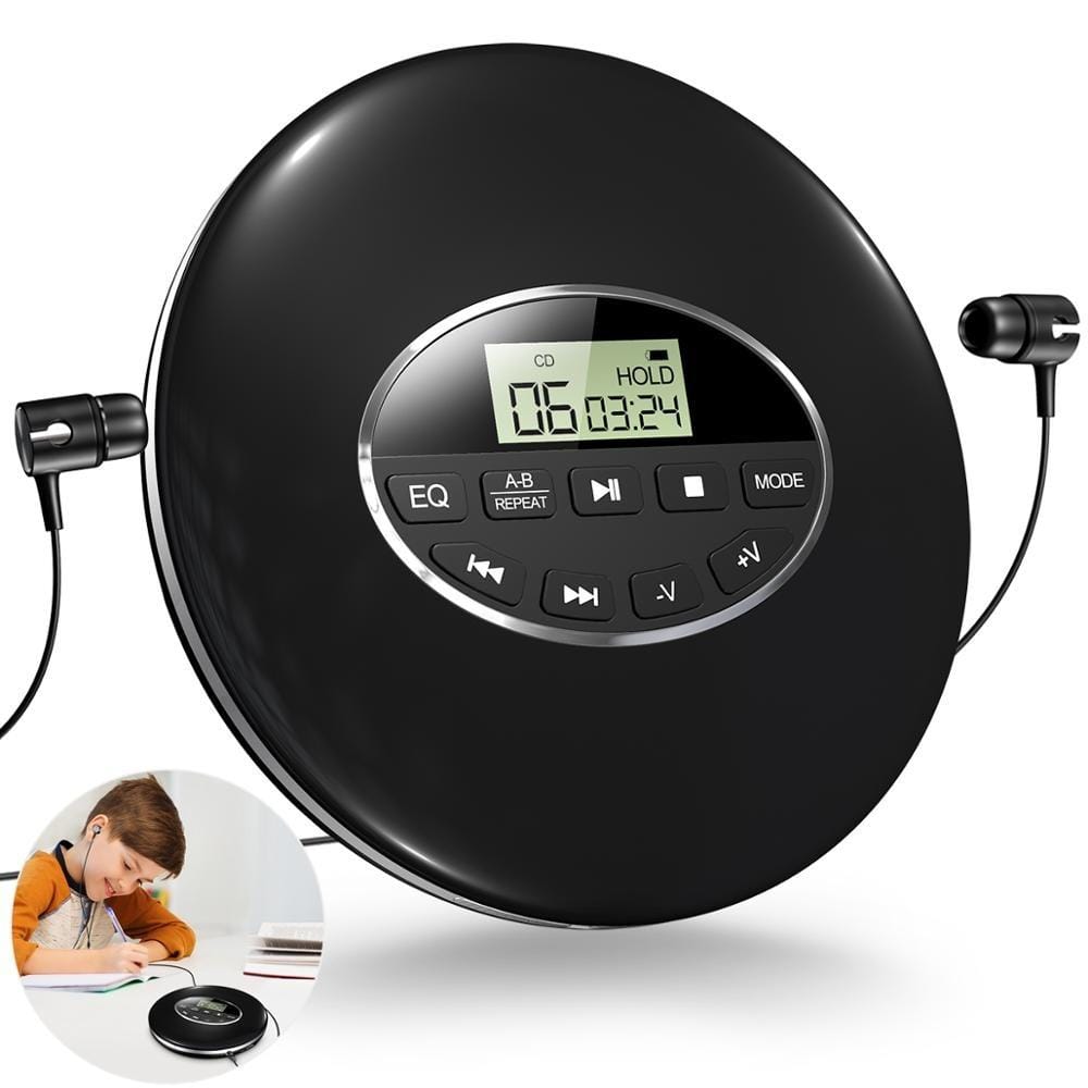 Compact CD Player | Portable Walkman Style with Anti-Skip Technology | Versatile Music Player for On-the-Go Listening 0