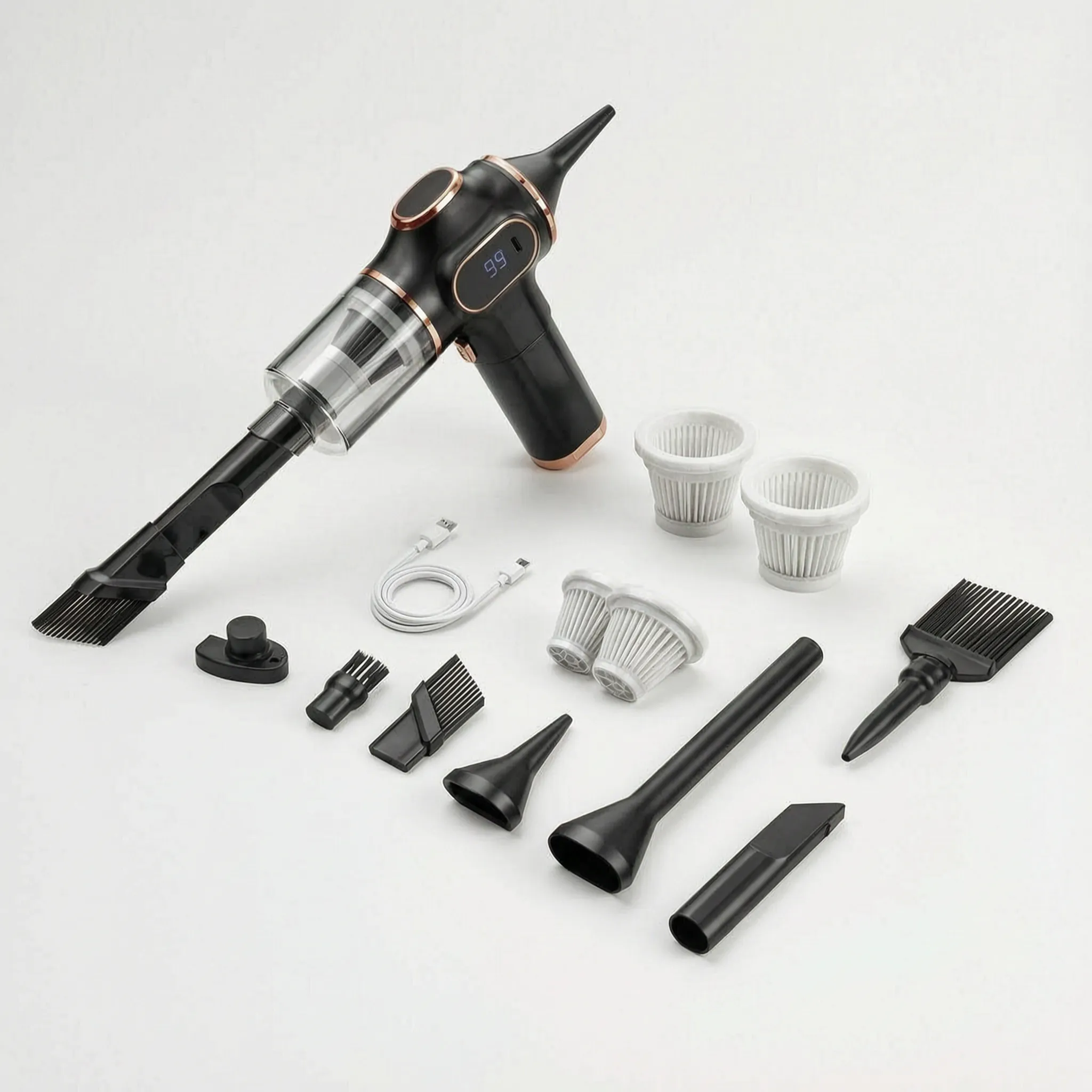 Compact Cordless Handheld Vacuum with Dual Cleaning Modes | Lightweight Design for Easy Maneuverability 0