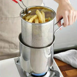 Compact Deep Fat Fryer | 1200ML Stainless Steel with Strainer Basket | Effortless Indoor Cooking for Crispy Fried Foods 2