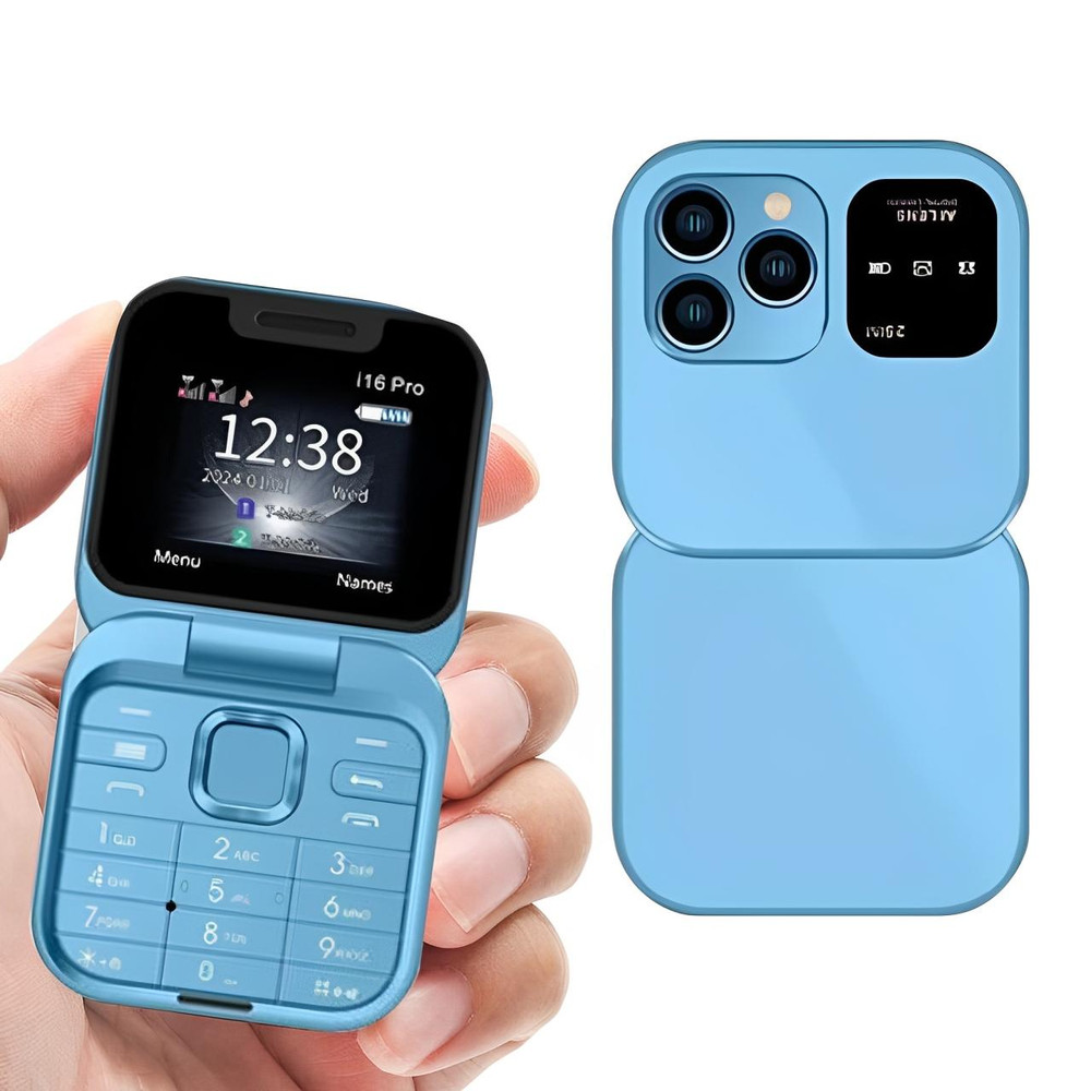 Compact Flip Phone | Dual SIM Mobile with Foldable Design & Long Battery Life 0
