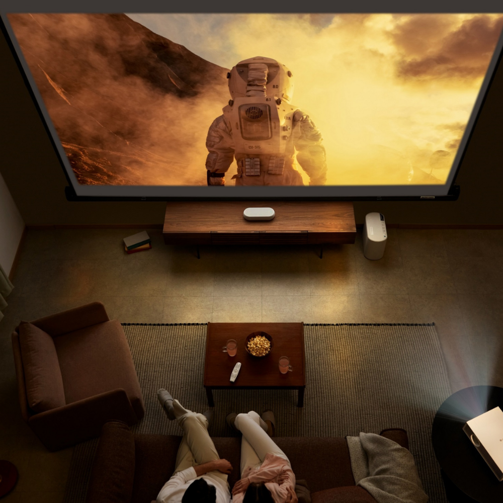 Compact Mini Projector | HDMI-Compatible Home Entertainment Device with 100-Inch Display 0