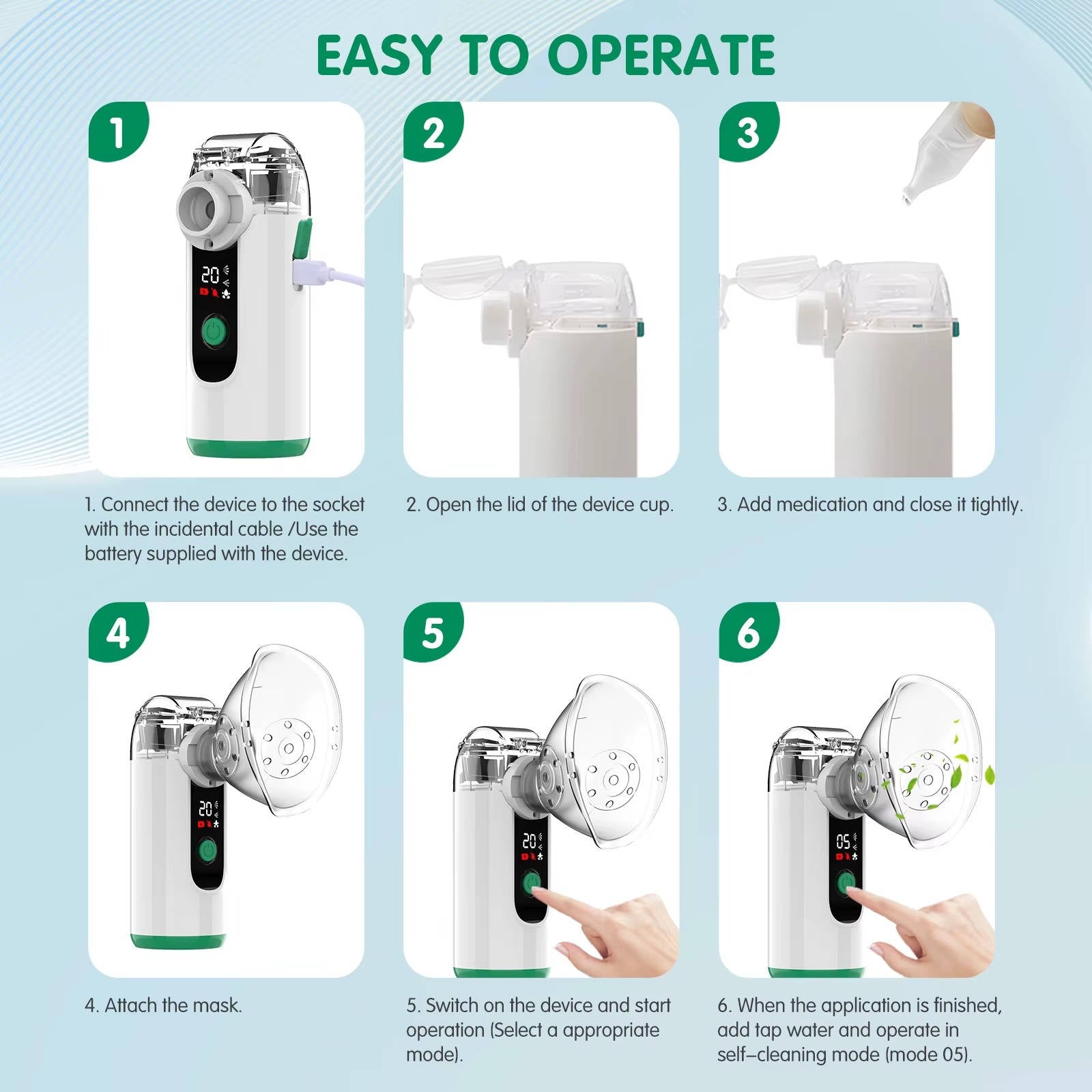Compact Mist Inhaler | USB Rechargeable Device with Whisper-Quiet Operation | Portable Relief for Easy Breathing 5